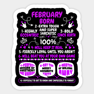 February Born Sticker